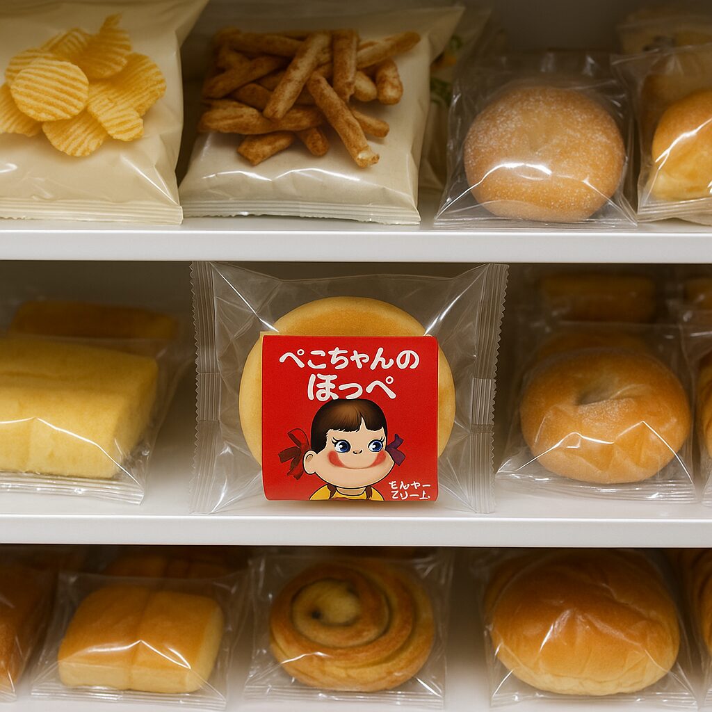 ぺこちゃんのほっぺ セブン 売り場イメージ