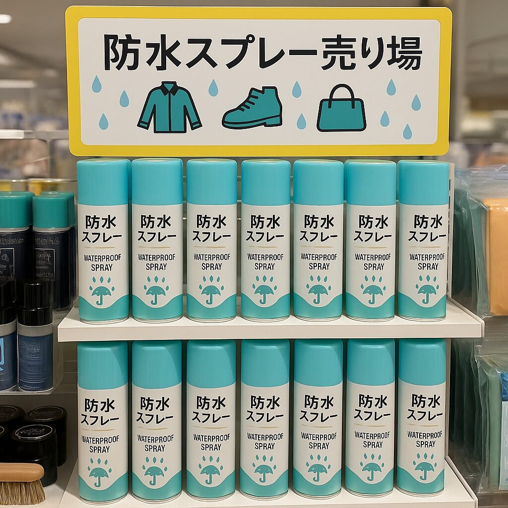 防水スプレー売り場イメージ