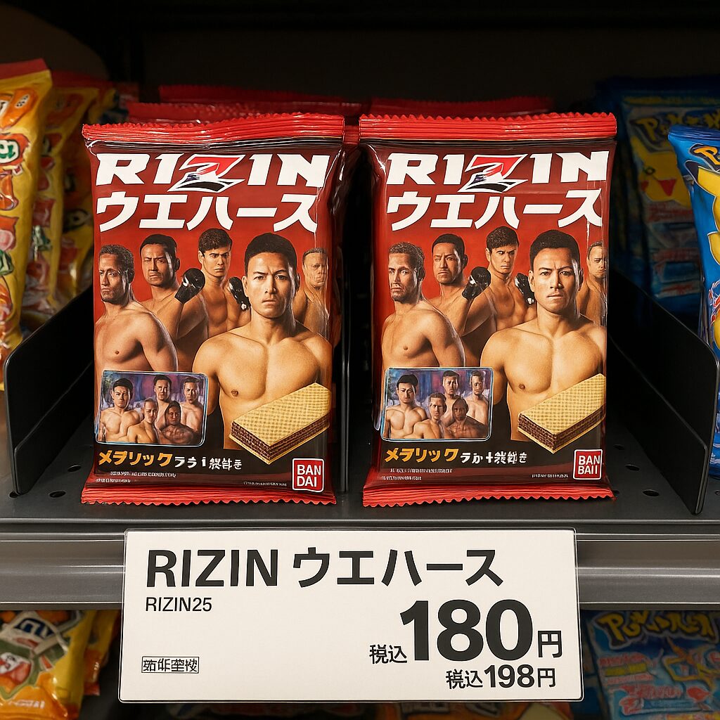 RIZINウエハース 売り場イメージ
