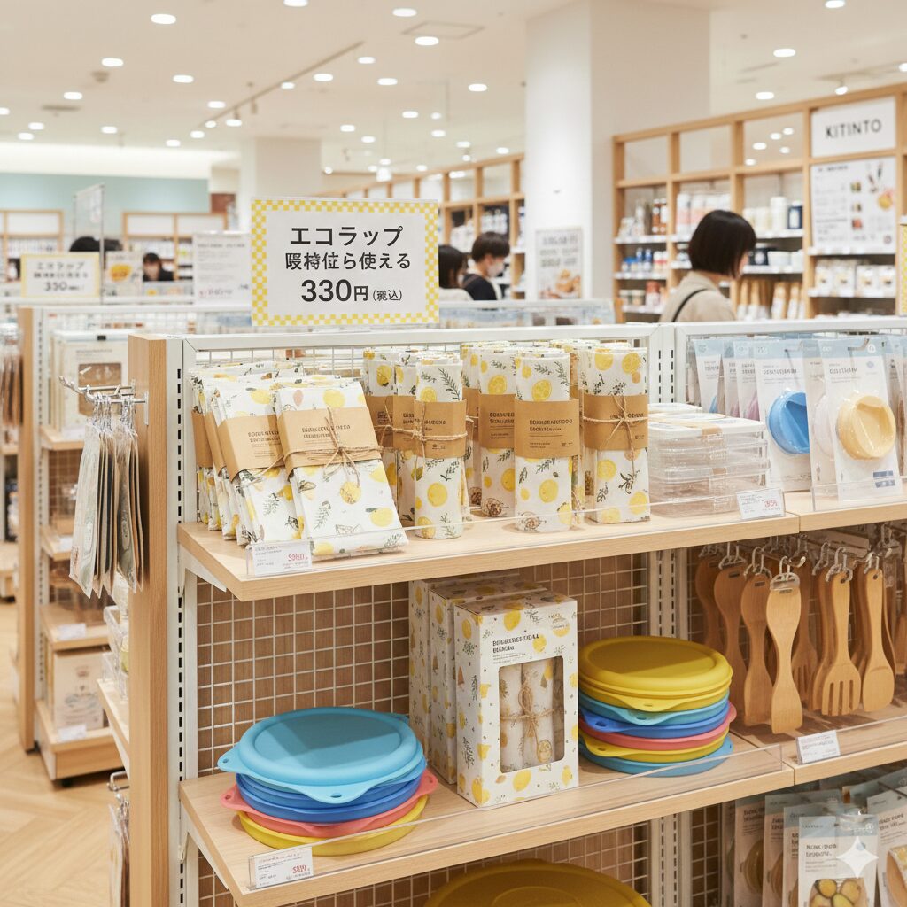 蜜蝋ラップ　売り場写真