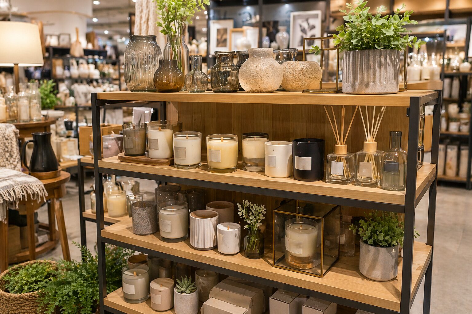 アロマキャンドル　売り場写真